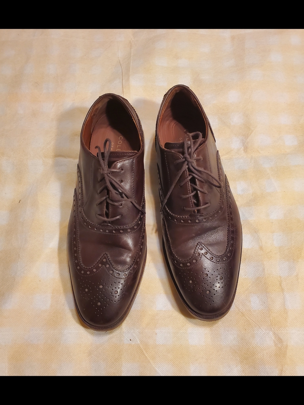 Cole Haan Dark Brown Leather Wingtip Derbys